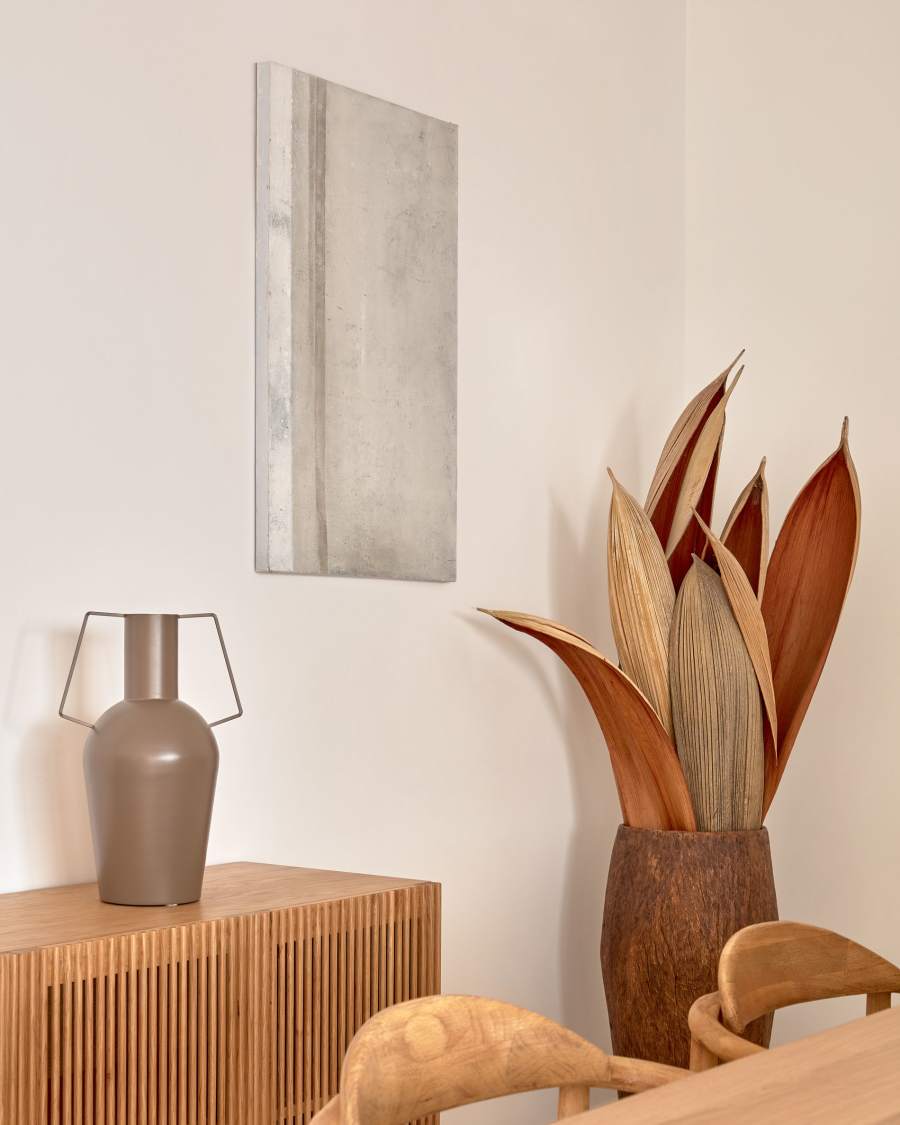 Vespera white and grey canvas 60 x 90 cm