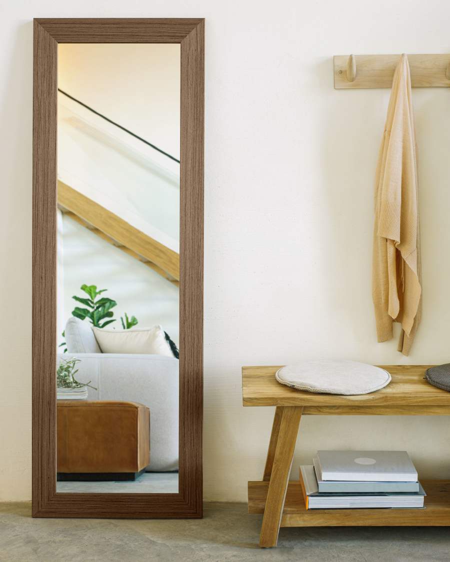 Sora round corduroy chair cushion in taupe, 35 cm