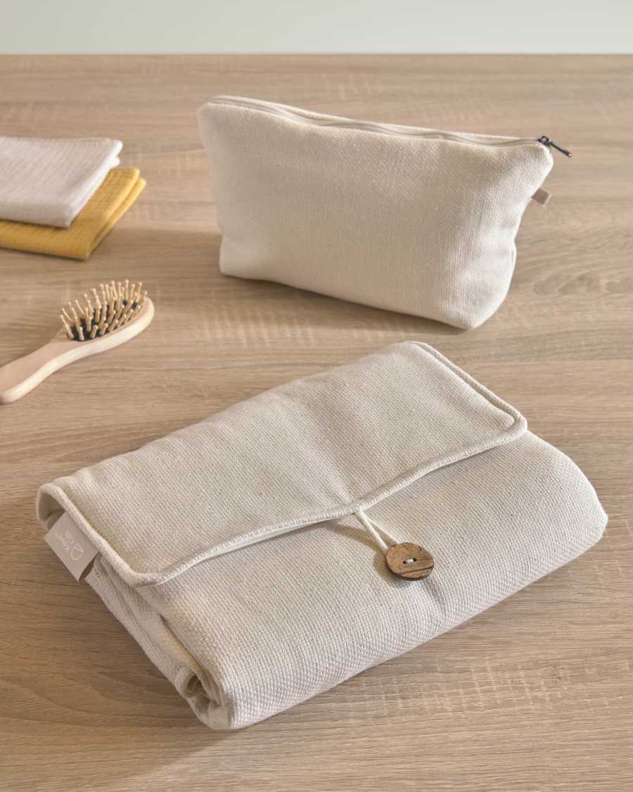 Matelas à langer de voyage Jeila 100% coton bio (GOTS) naturel