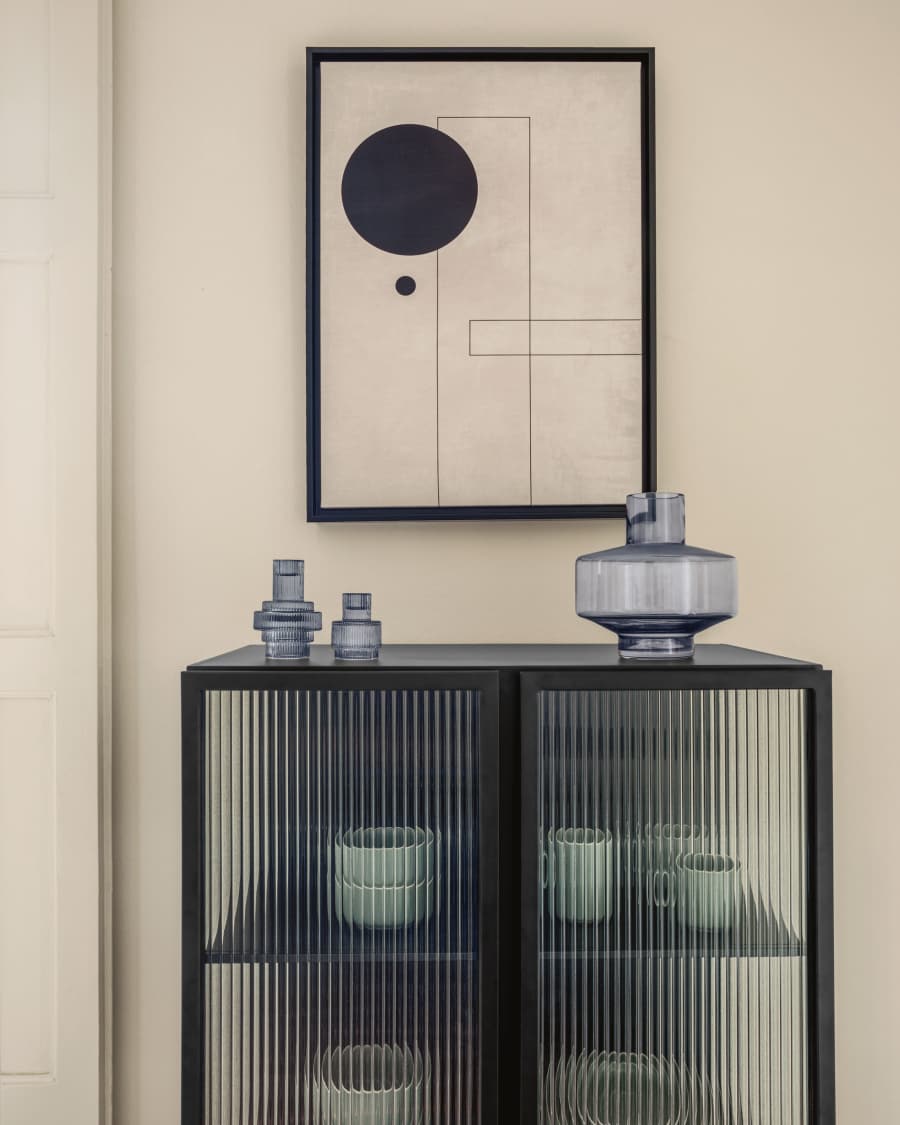 Myrthe black circle picture 50 x 70 cm