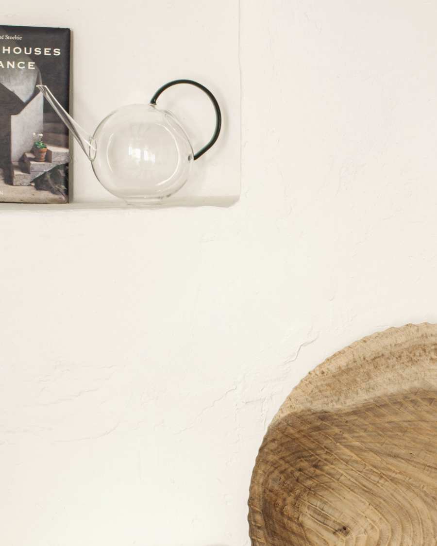 Duyen glazen vaas transparant en grijs