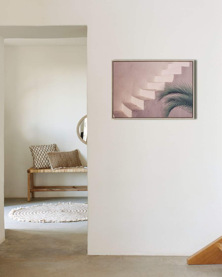 Lucie picture with brown cement staircase 50 x 70 cm