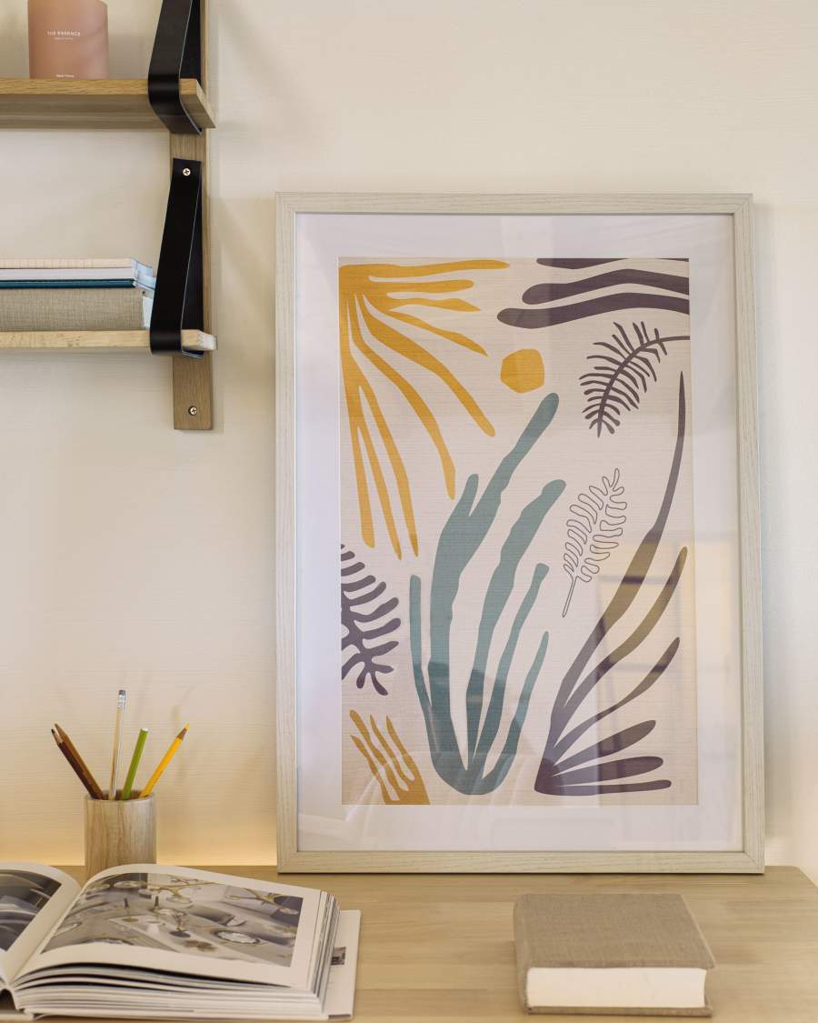 Kamara picture with multicoloured seaweed 50 x 70 cm