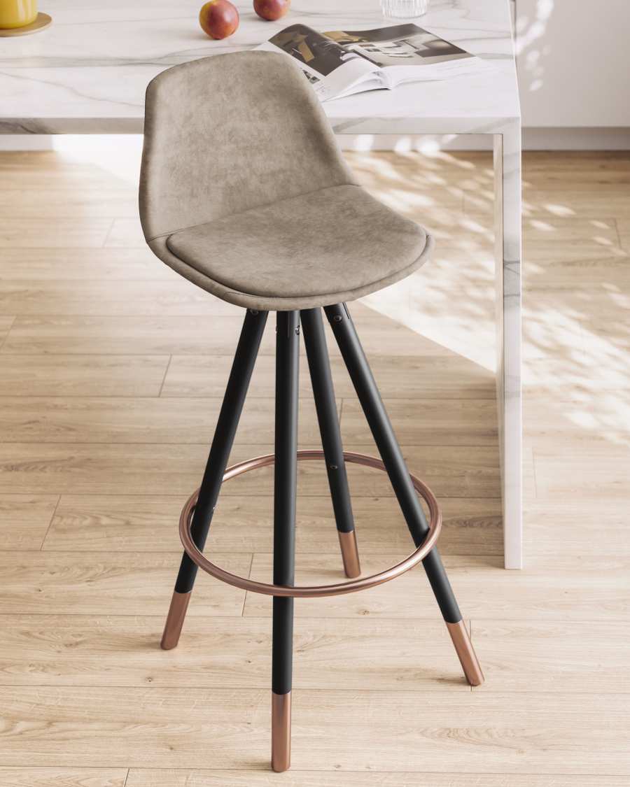 Brown Slad barstool height 75 cm