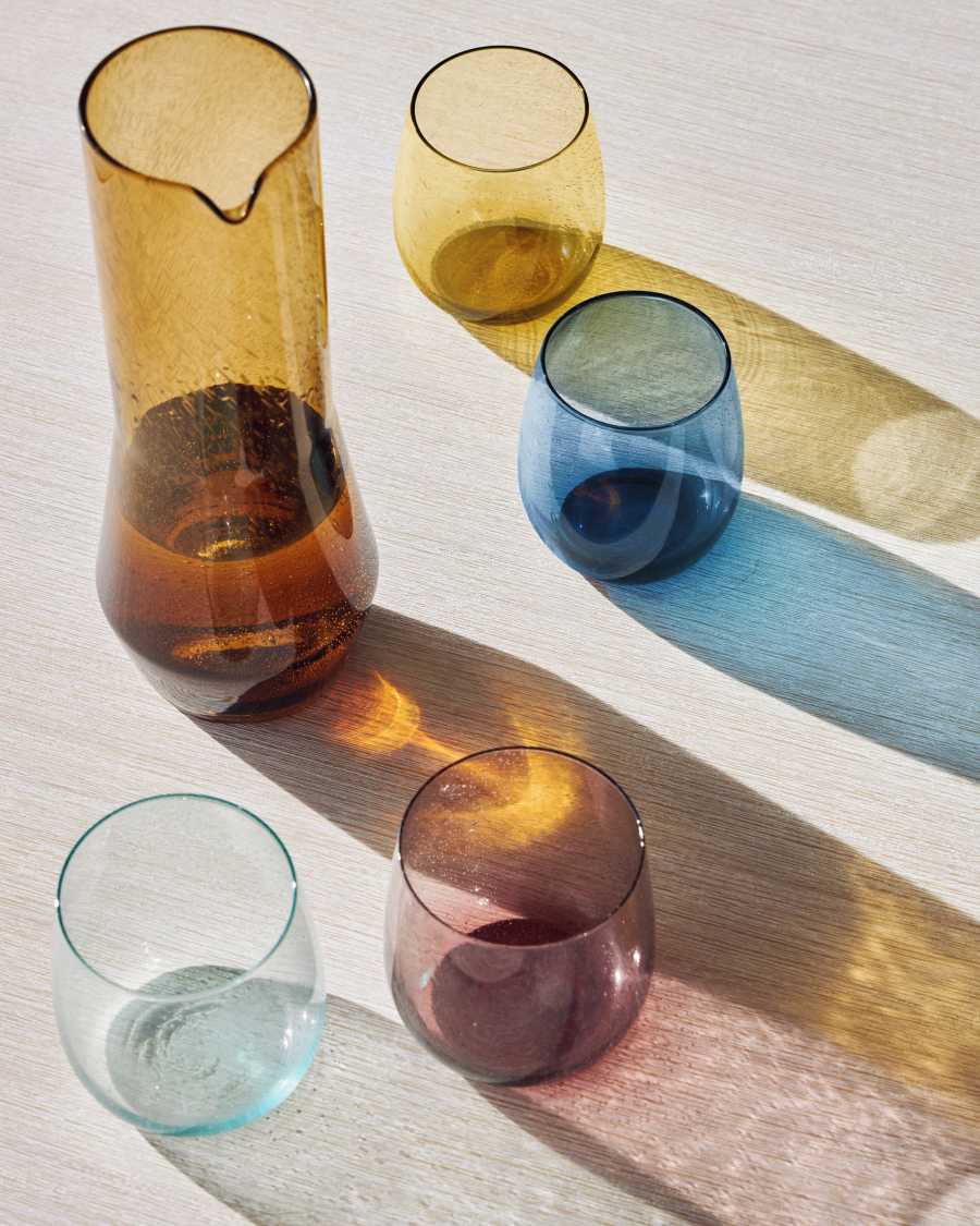 Hanie Krug aus orangem Glas