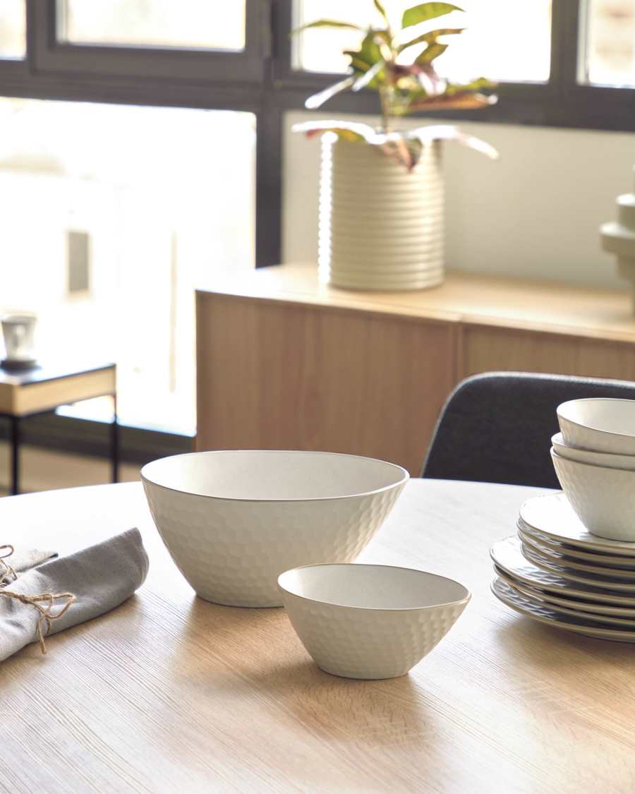 Bol Manami grand en céramique blanc