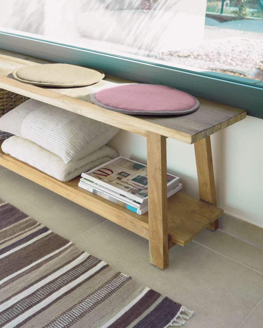 Cuscino rotondo per sedia Prisca rosa Ø 35 cm