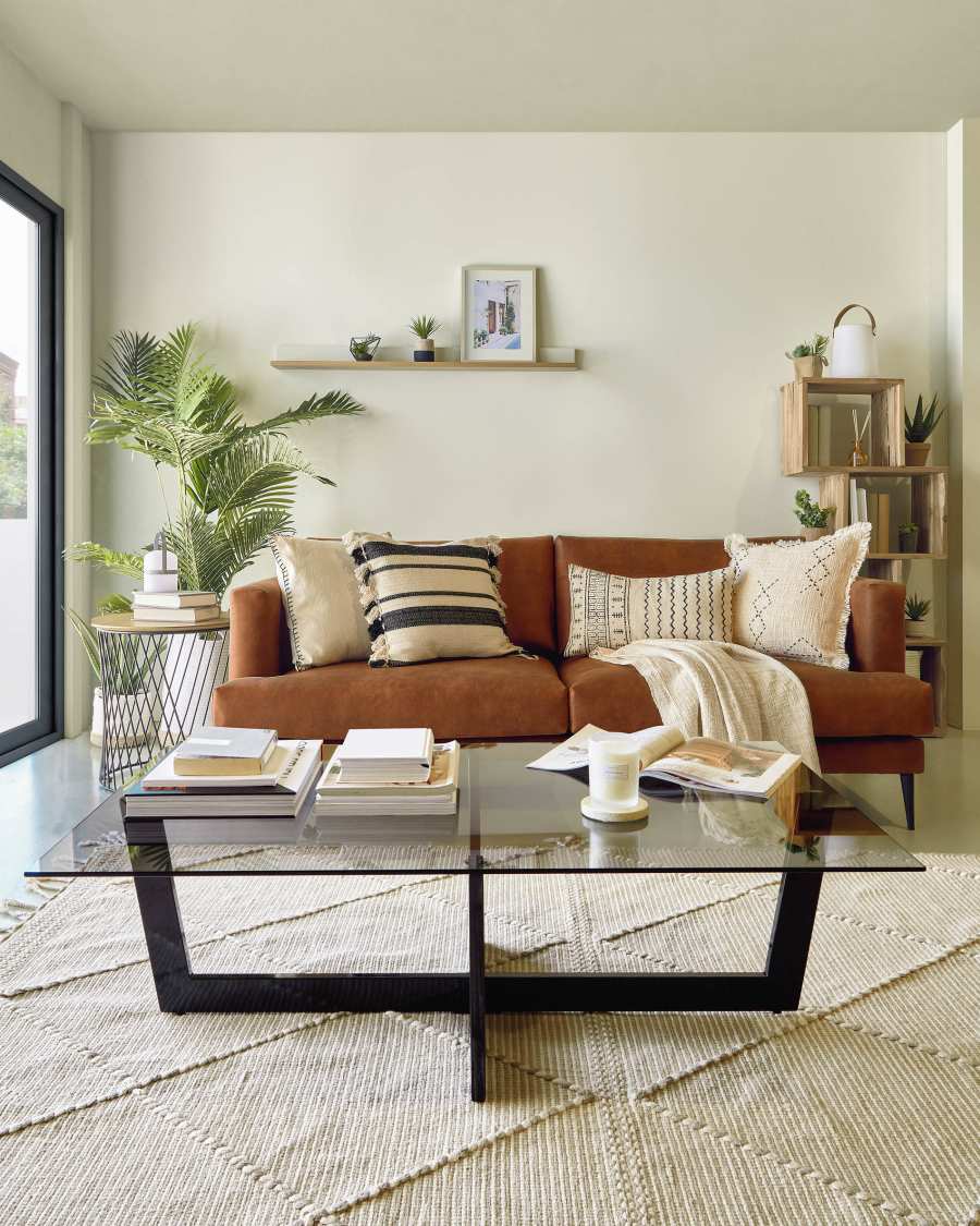 Τραπέζι σαλονιού Plam 120 x 70 εκ, μαύρο γυαλί