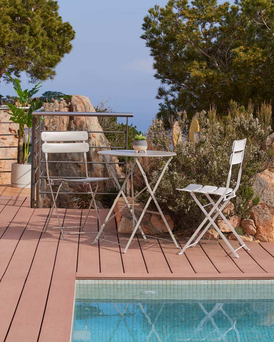 Sedum lucidum artificial plant in cement pot