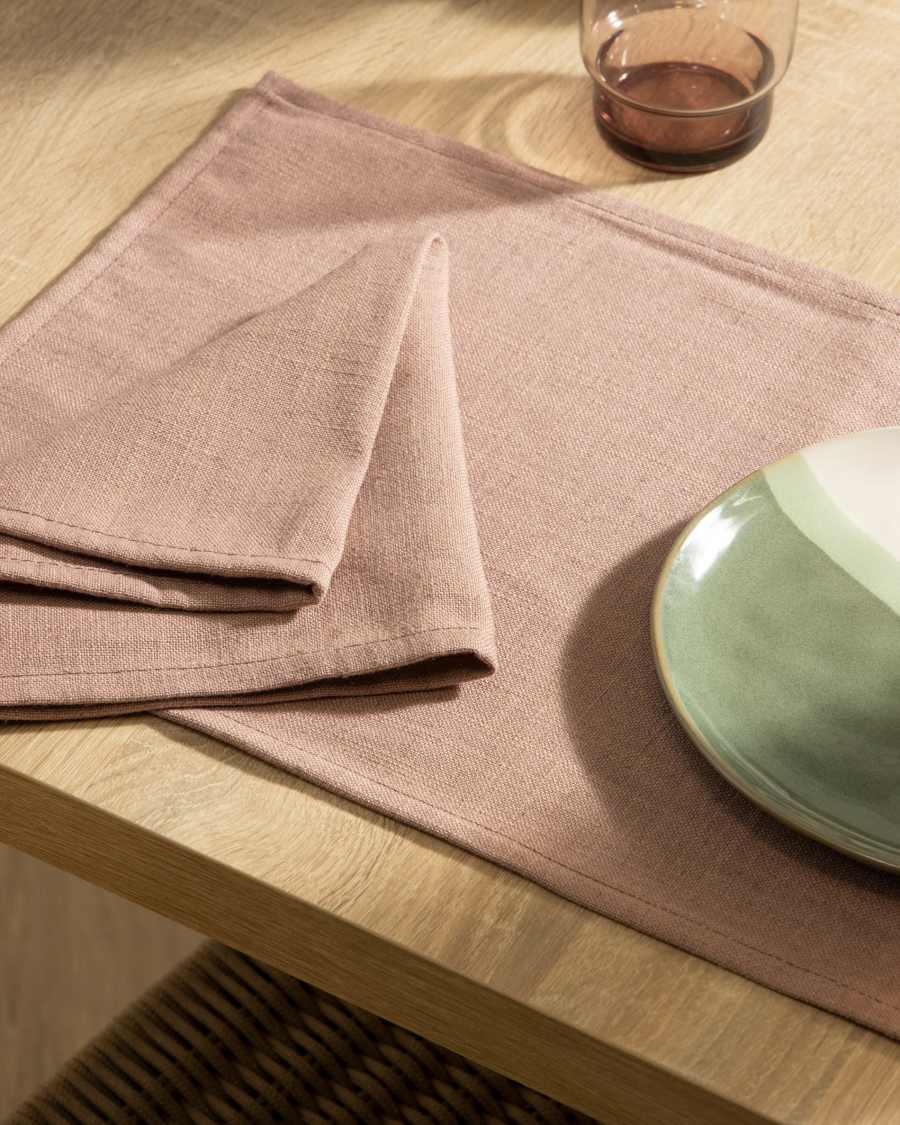 Light Pink Samay 4-individual place mat set