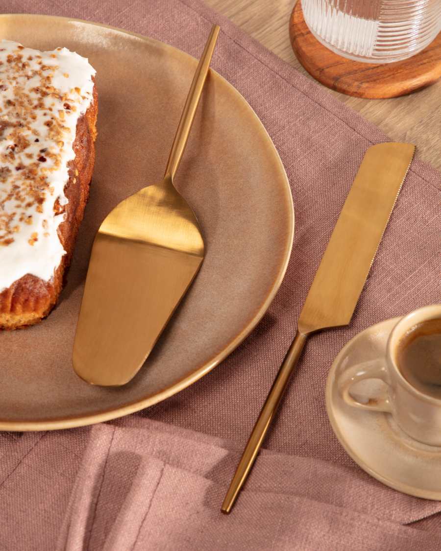 Conjunt Lite de 2 coberts per pastís daurat