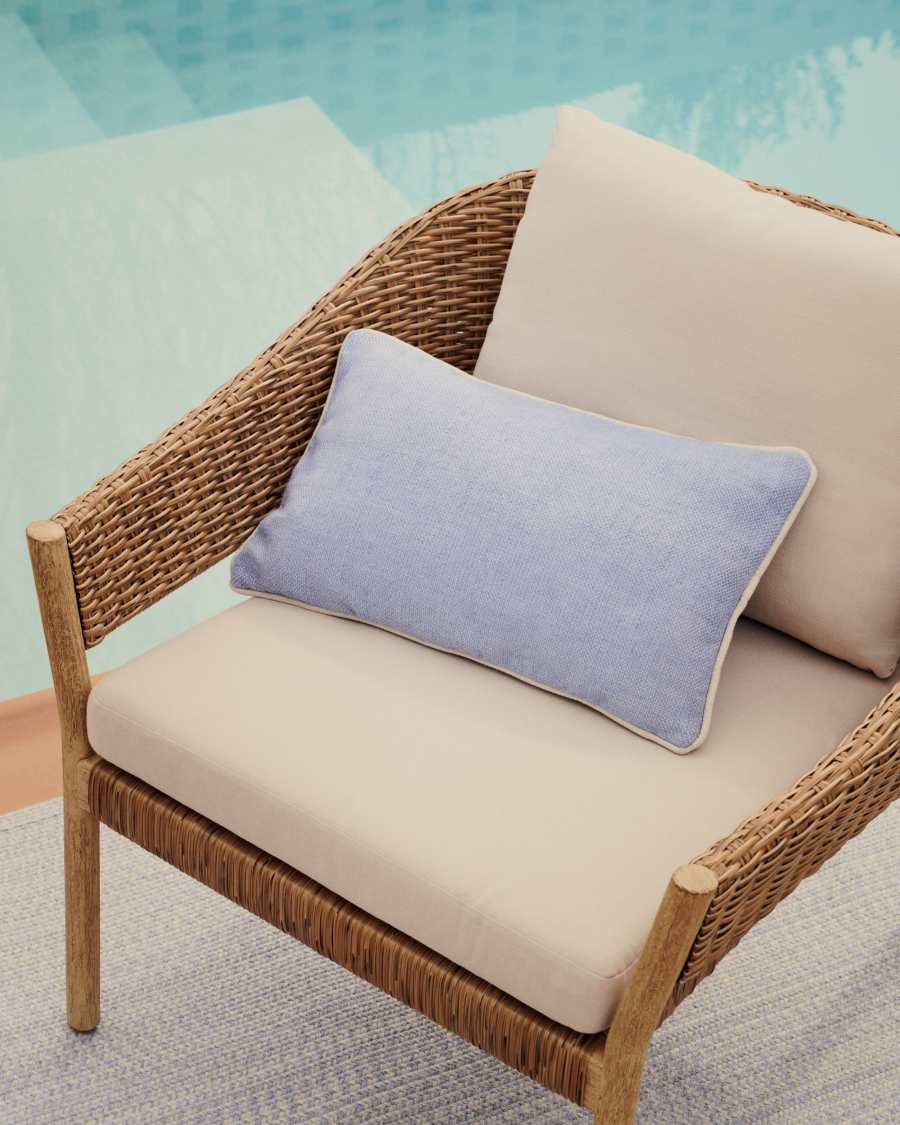 Housse de coussin Sagulla 100 % PET bleue 30 x 50 cm