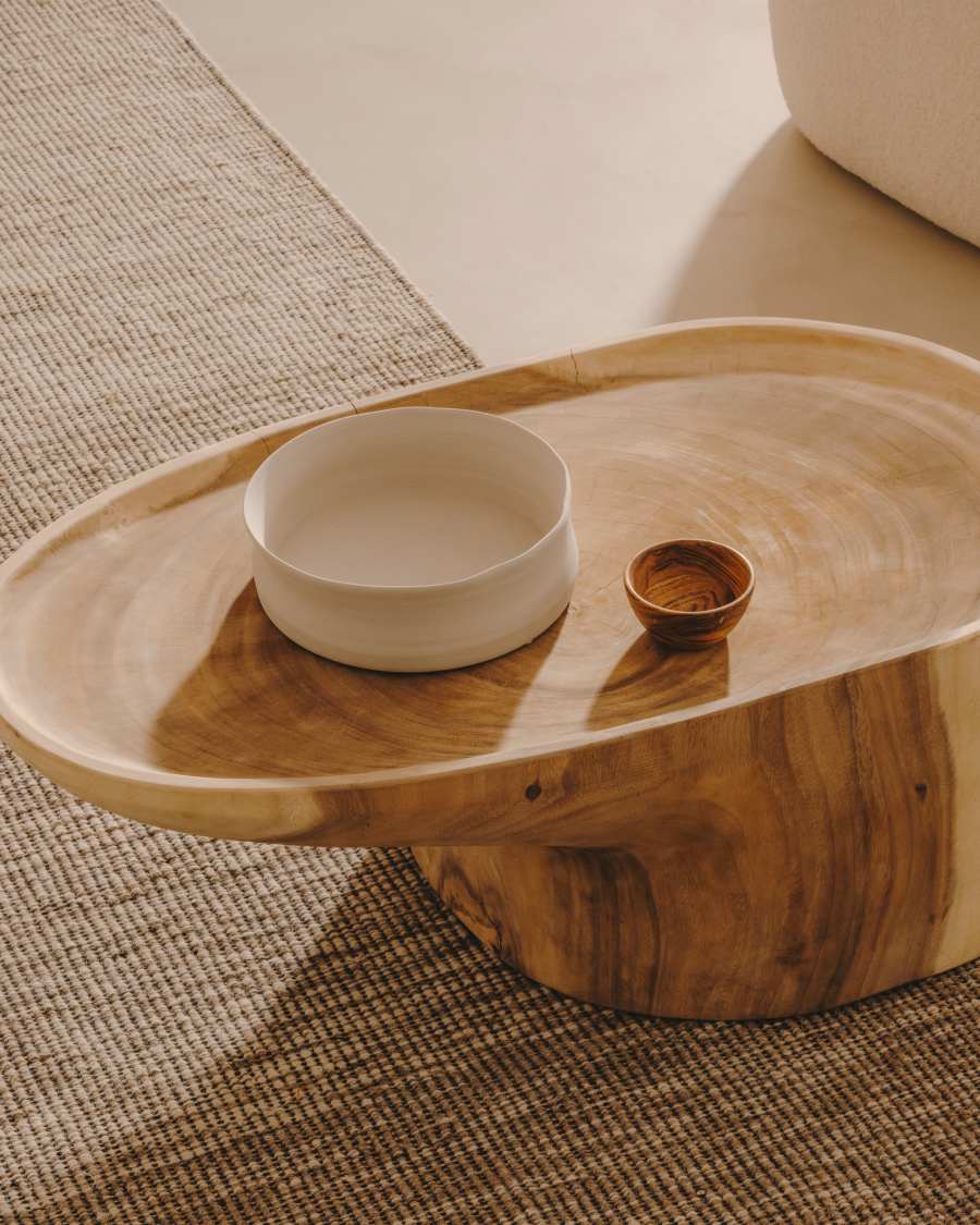 Macae small white ceramic centrepiece Ø 24 cm