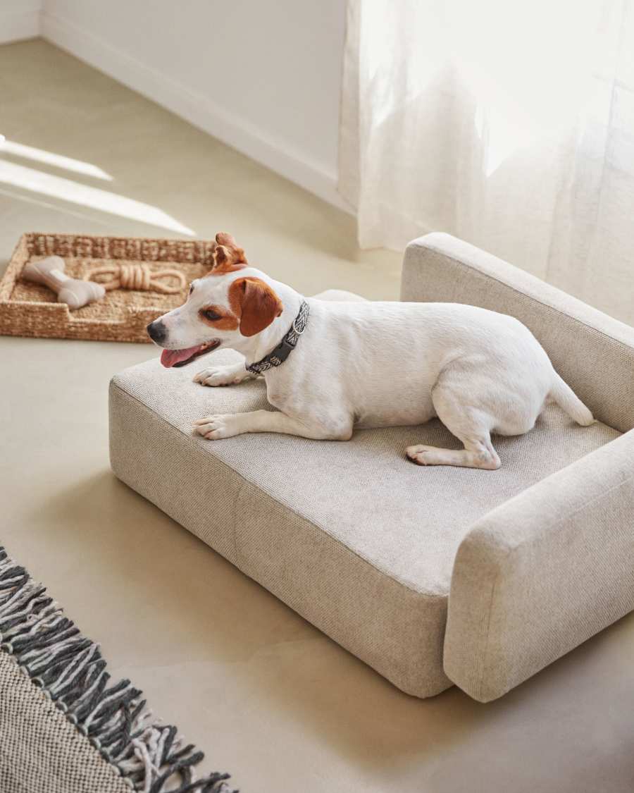 Bowie small bed for pets in beige 63 x 80 cm