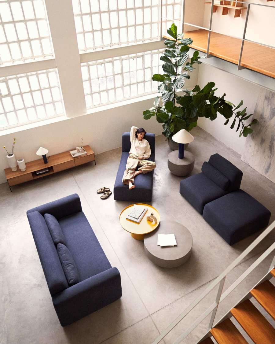 Neom 2 seater modular sofa in blue, 188 cm FSC Mix Credit