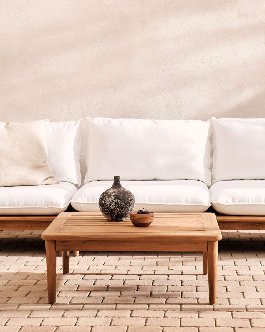 Tavolino Portitxol in legno massiccio di teak 80 x 80 cm