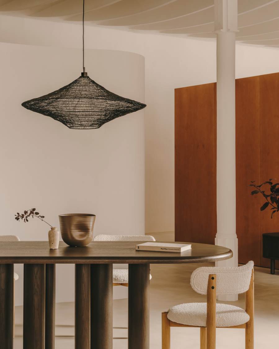 Lampadario Makai di metallo con finitura in nero Ø 87 cm