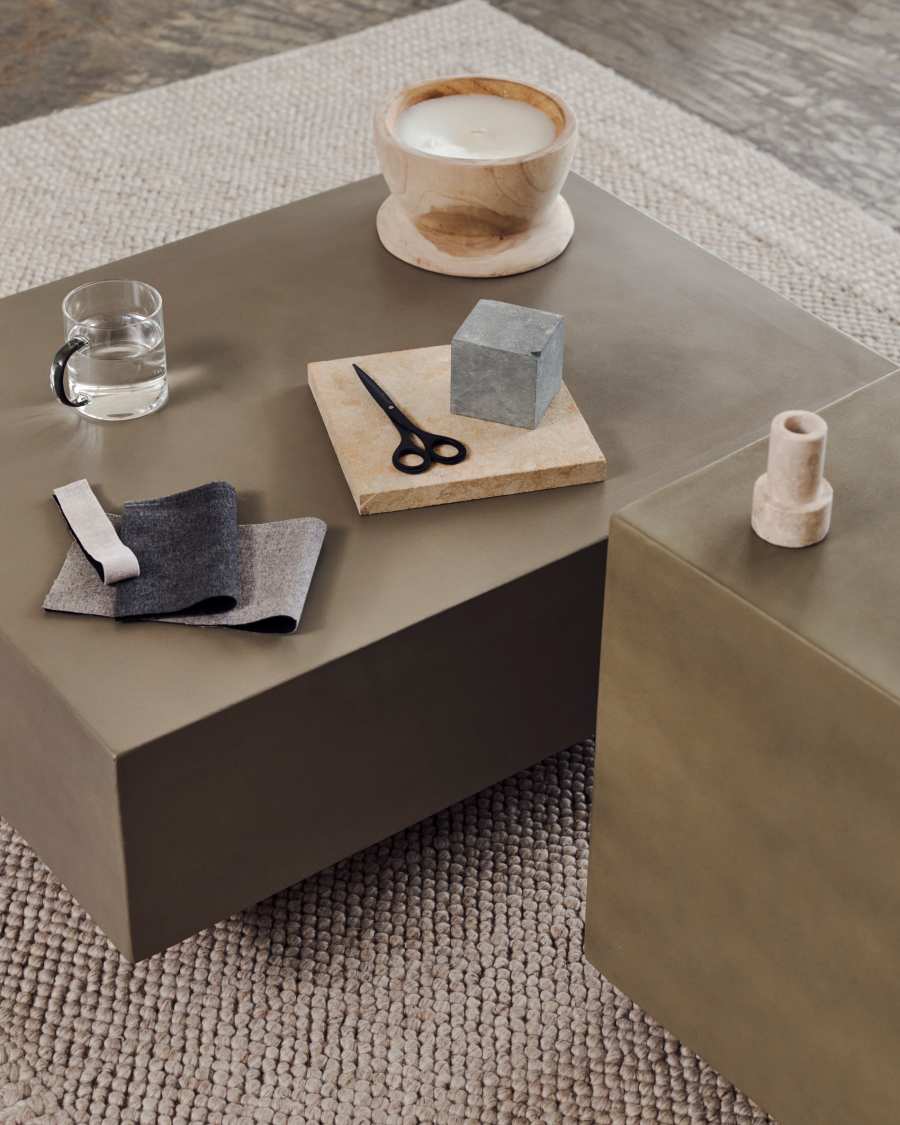 Rustella cement coffee table, 80 x 60 cm