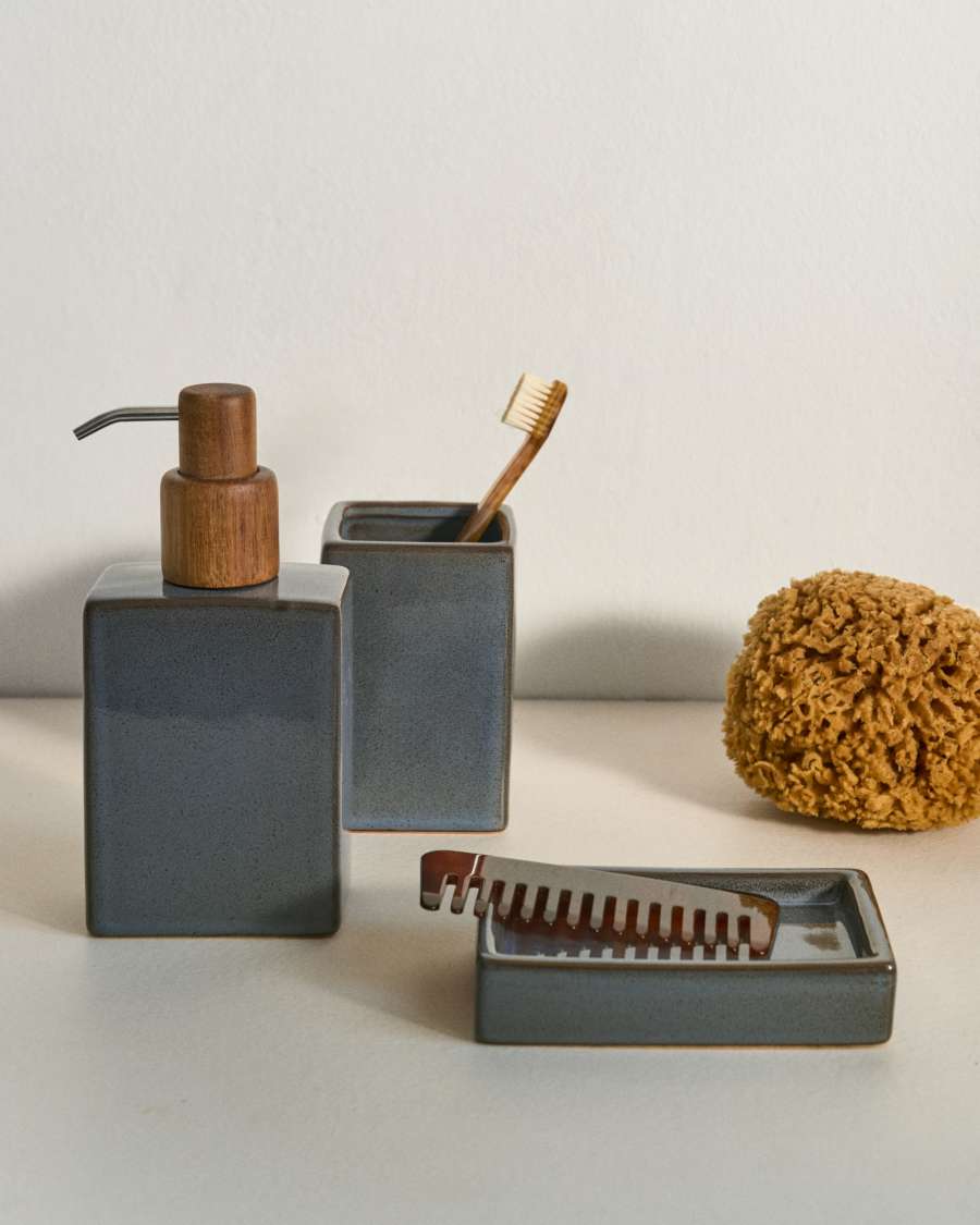 Silvet Soap Dish made of Gray Stoneware