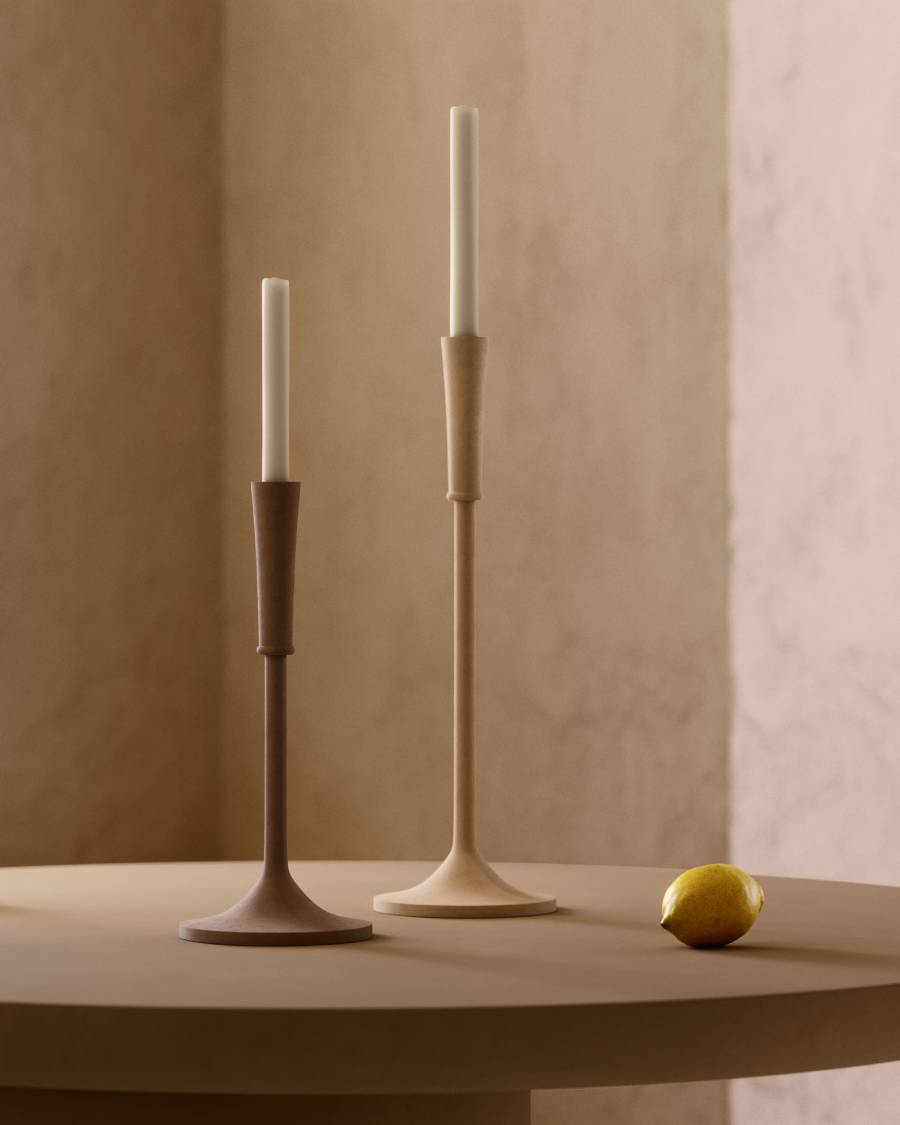 Rupit candle holder in brown aluminium