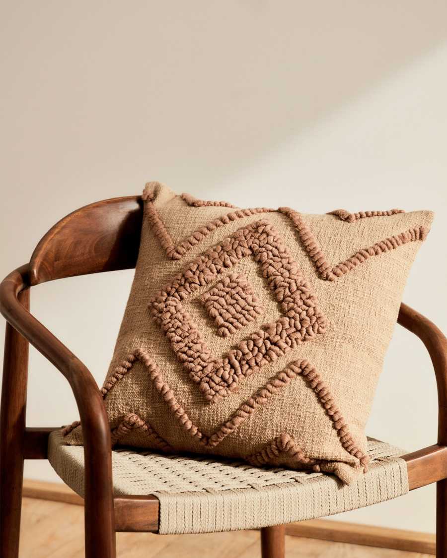 Genoveva Kissenbezug aus Baumwolle braun 45 x 45 cm