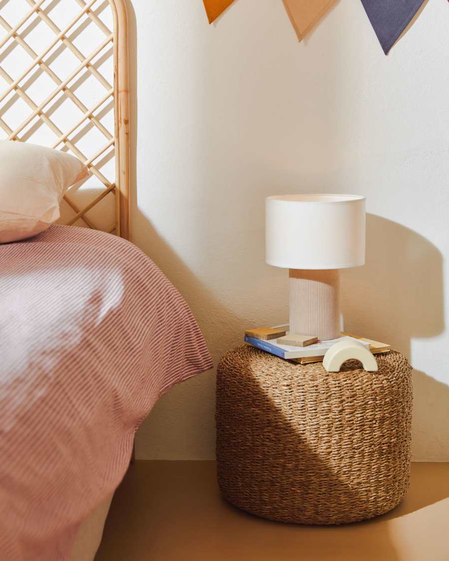 Bianella corduroy table lamp in beige