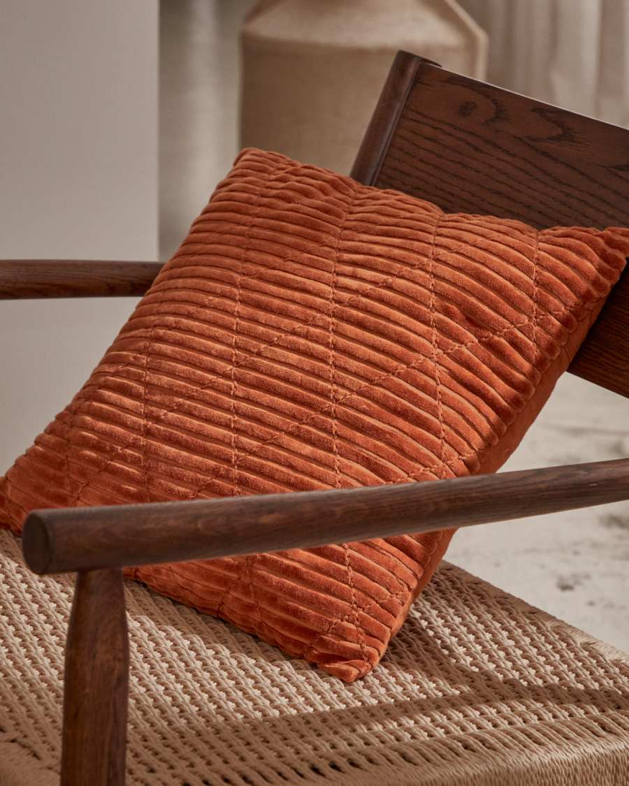 Mei Kissenhülle 100% Baumwollsamt orange 45 x 45 cm