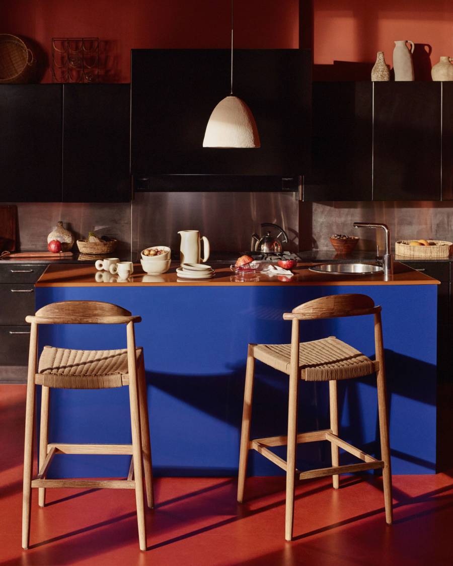 Cumbia ceiling lampshade made from white cotton maché Ø 30 cm