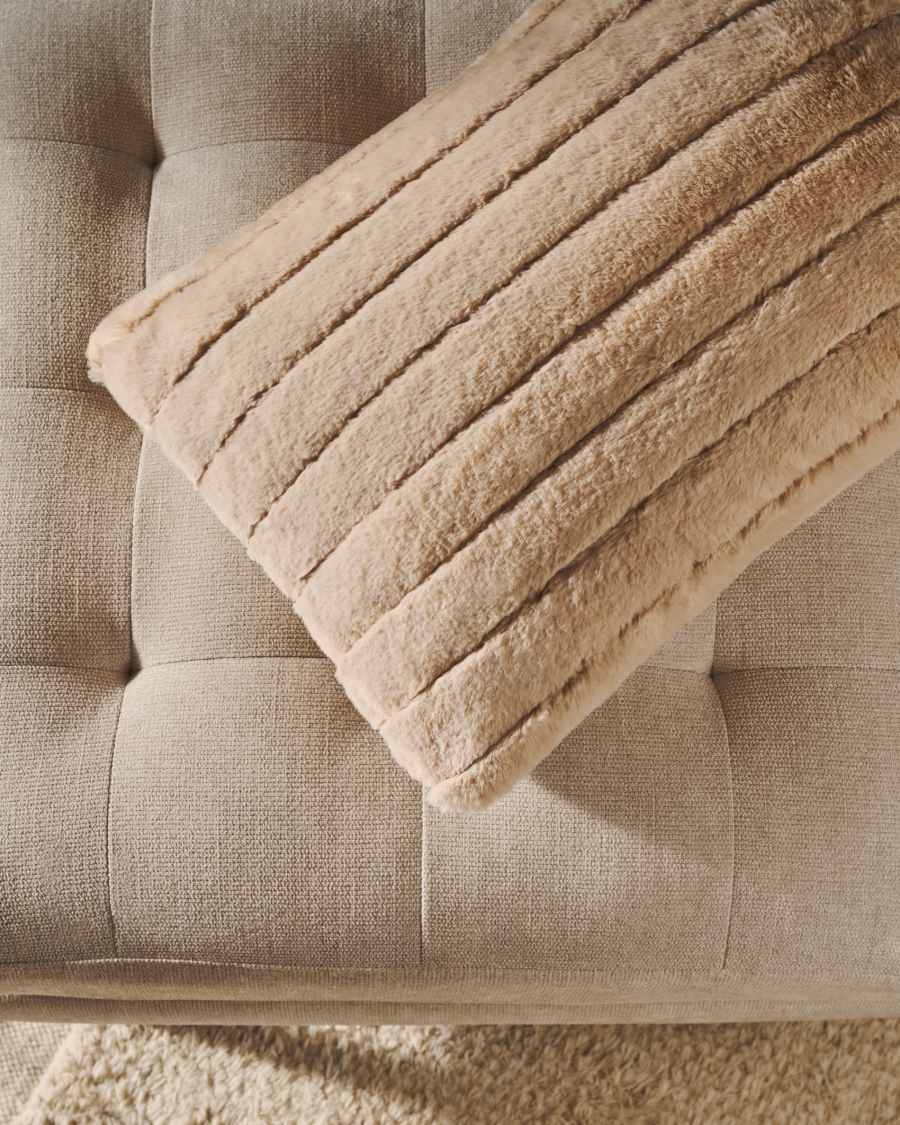 Sita beige fur cushion 40 x 60 cm