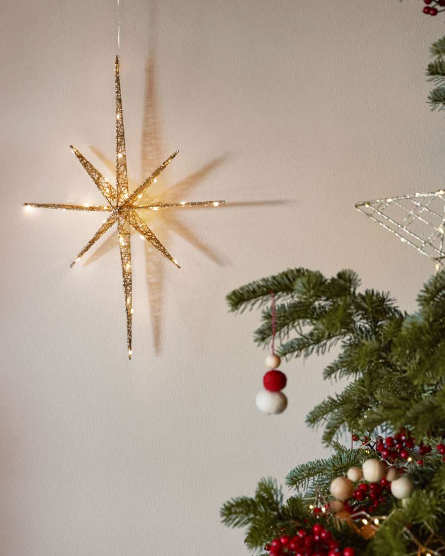 Teodelina light-up star in gold