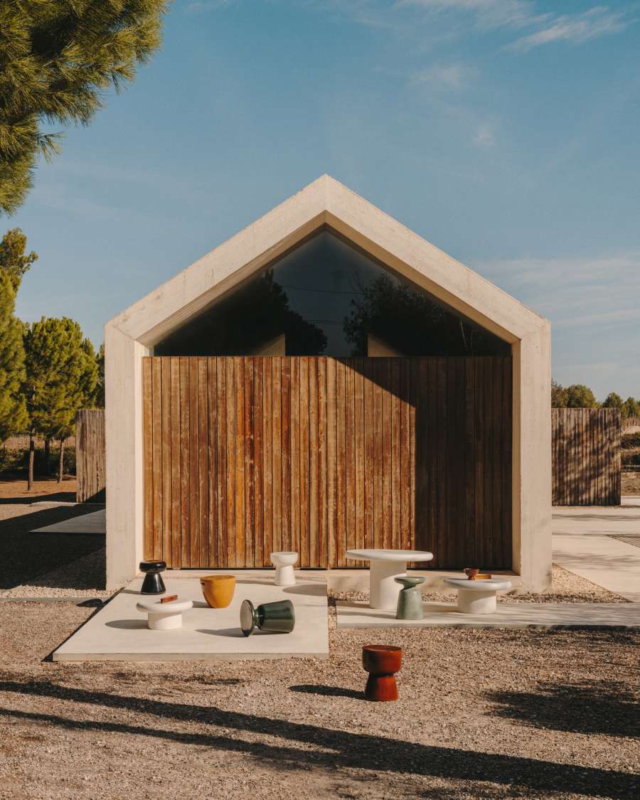 Tavolino da appoggio per esterni Mesquida in granito verde Ø 39 cm