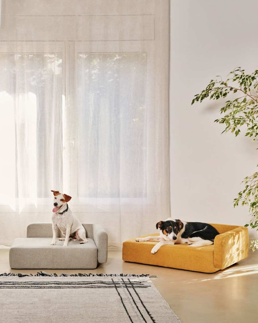 Bowie small bed for pets in mustard 63 x 80 cm