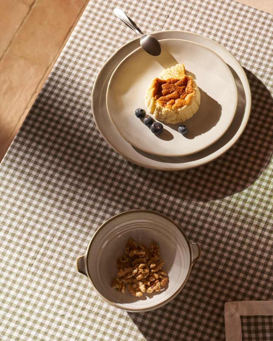 Κεραμικό πιάτο γλυκού Portbou, λευκό