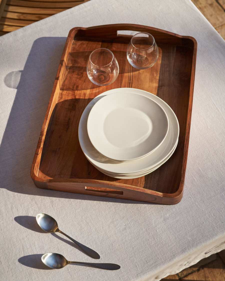 Elissa acacia wood large serving tray