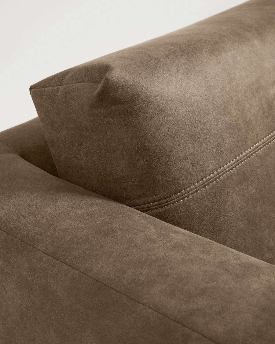 Sofà Tanya 2 places entapissat marró fosc 183 cm