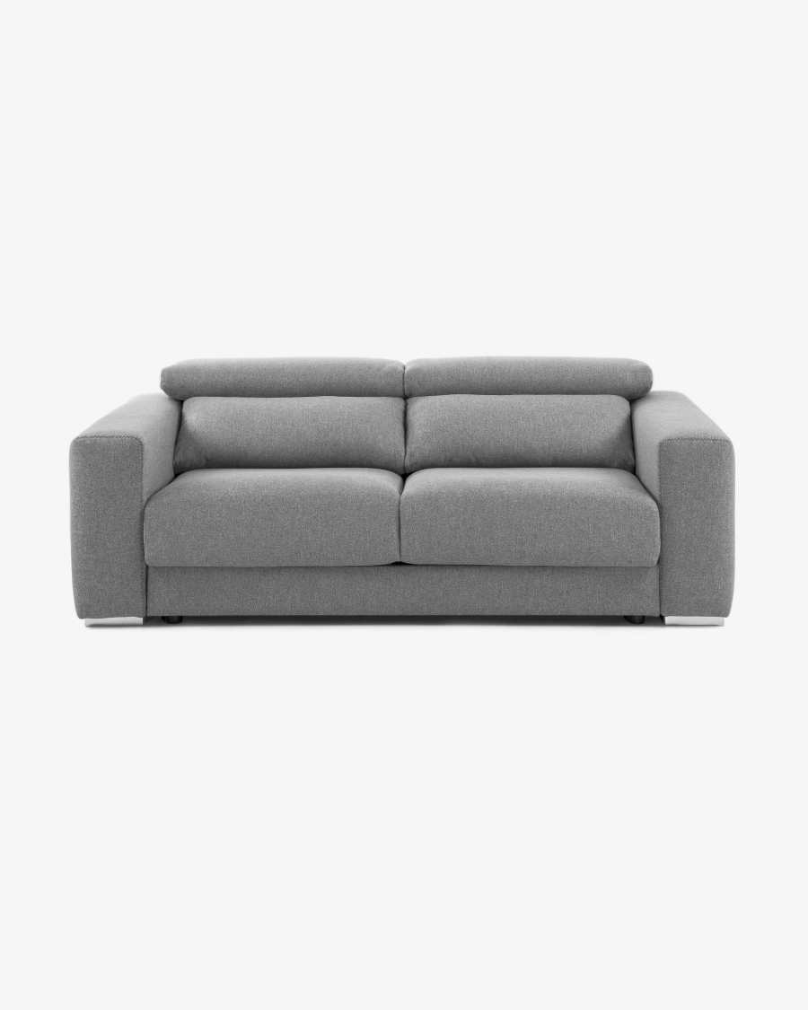 Atlanta 3 seater sofa in light grey, 210 cm