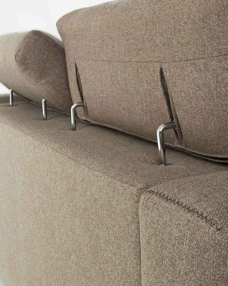 Atlanta 3 seater sofa in brown, 210 cm