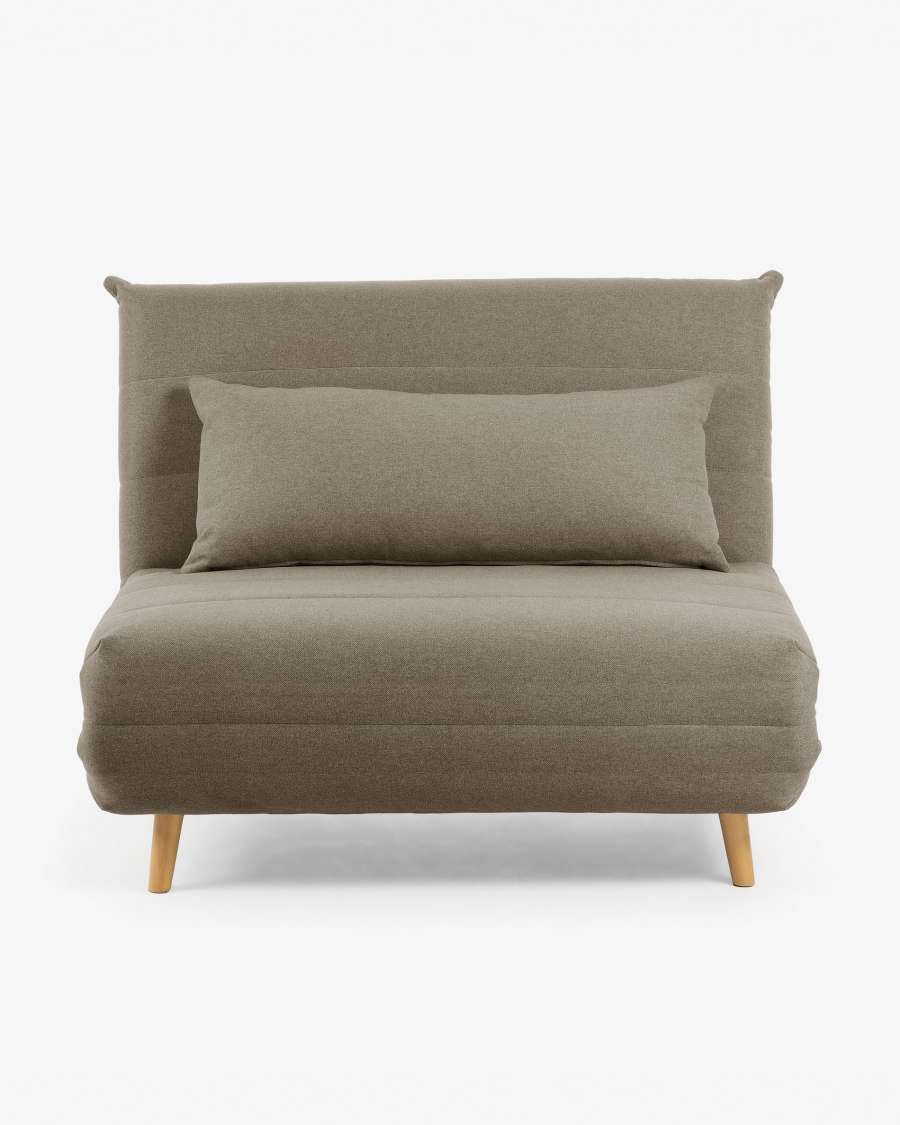 Susan sofa bed in brown, 107 x 91 (192) cm