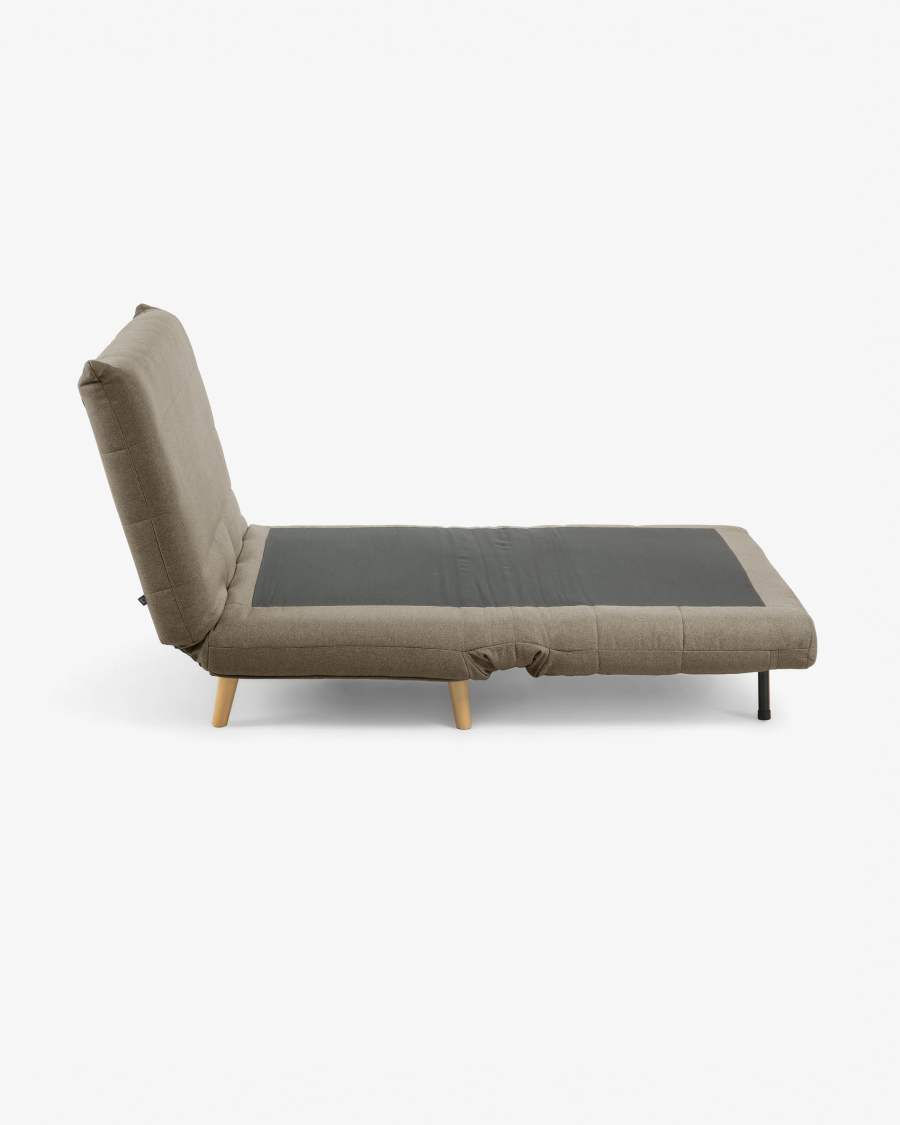 Susan sofa bed in brown, 107 x 91 (192) cm