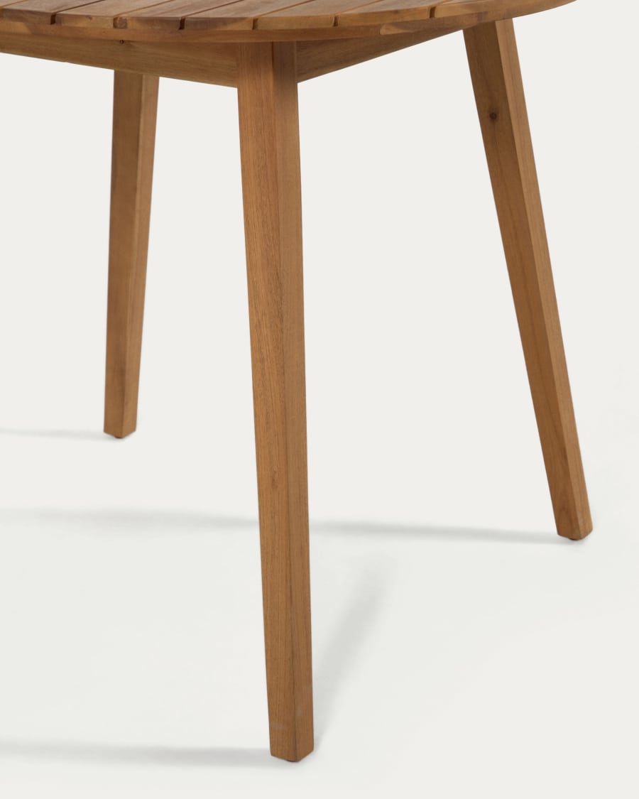 Taula rodona Vilma d'exterior de fusta massissa d'acàcia Ø 90 cm FSC 100%