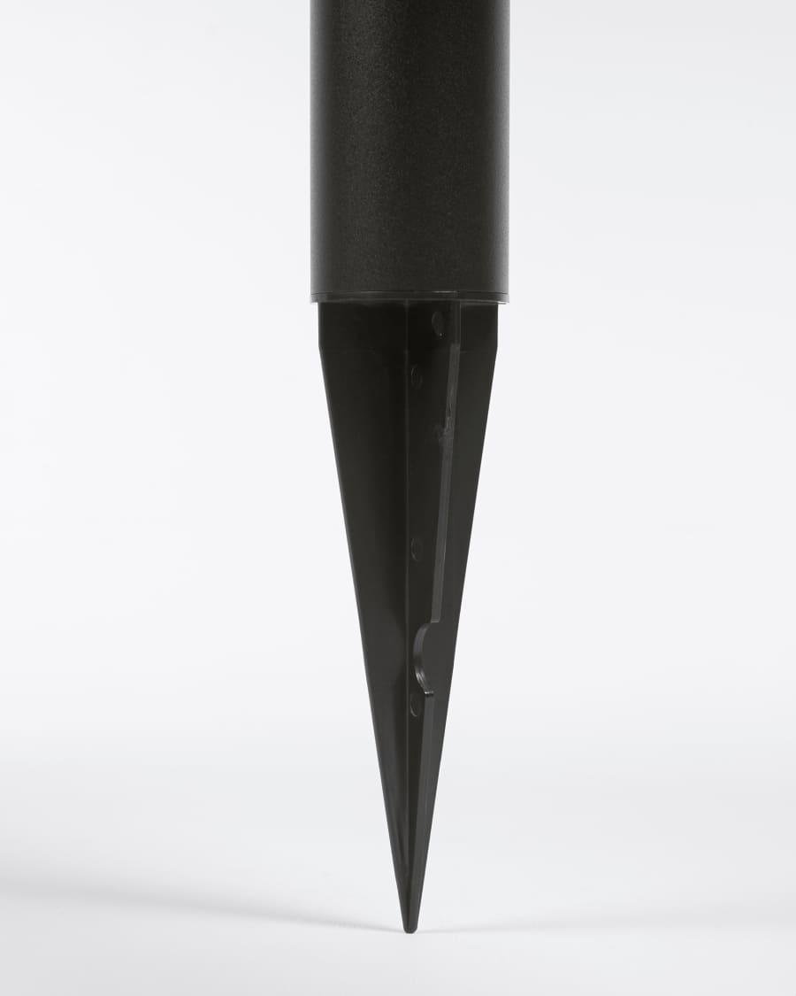 Alima solar powered beacon light in stainless steel with black finish 50 cm