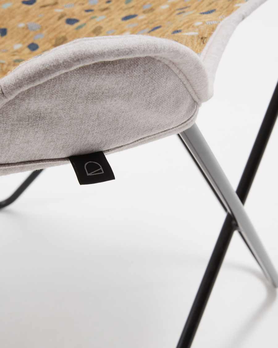 Fauteuil Fly terrazzo moutarde