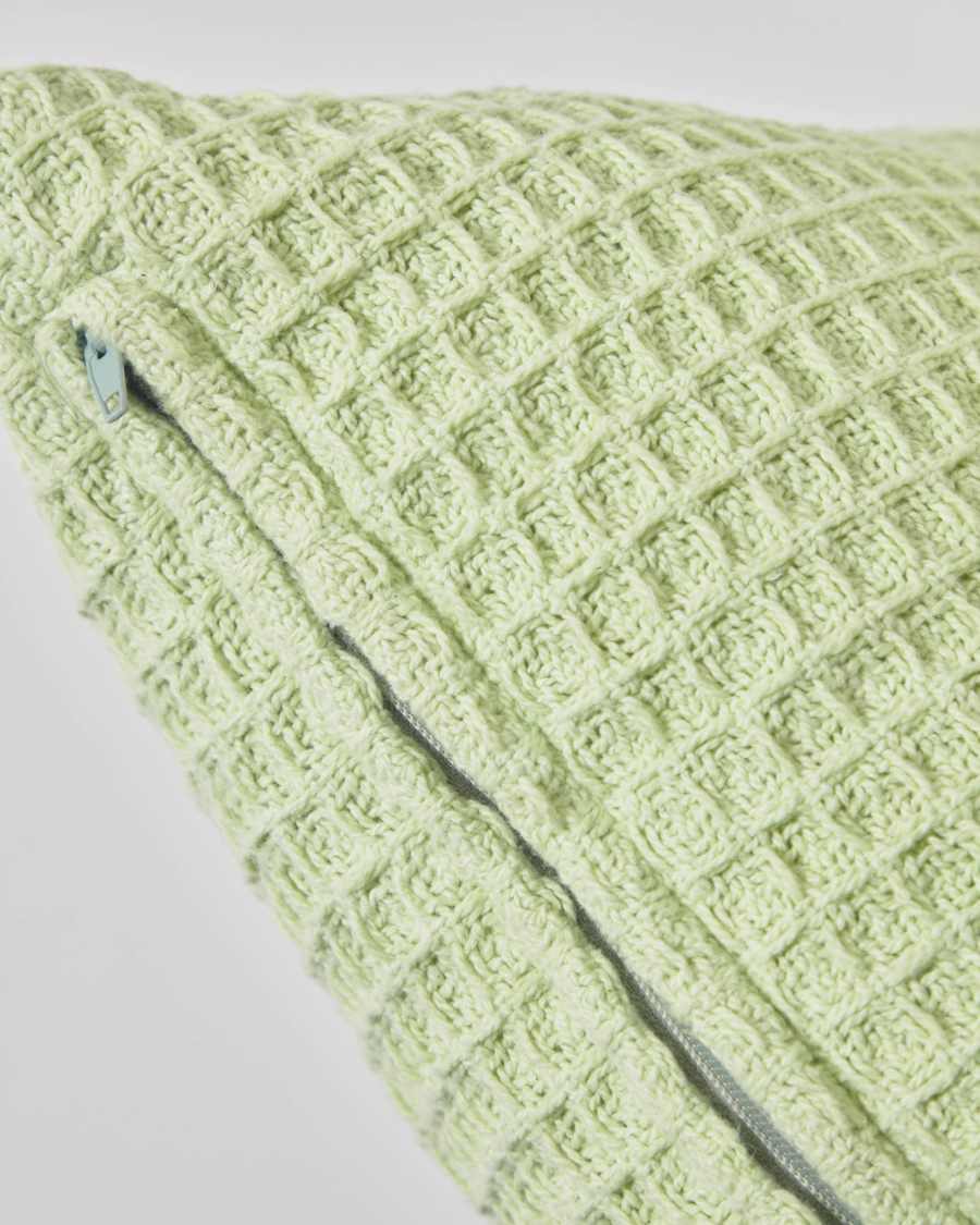 Shallowy 100% cotton cushion cover in green 45 x 45 cm