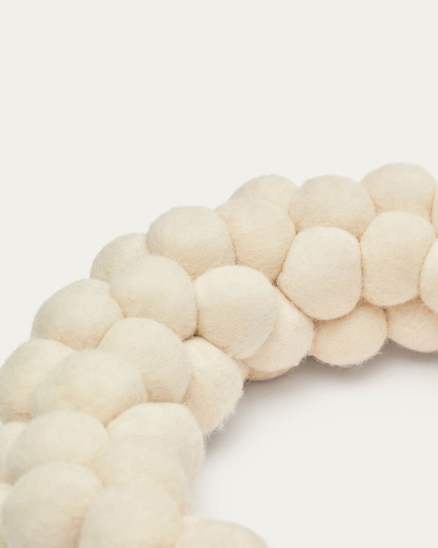 Ornament penjant Domitille de feltre beix