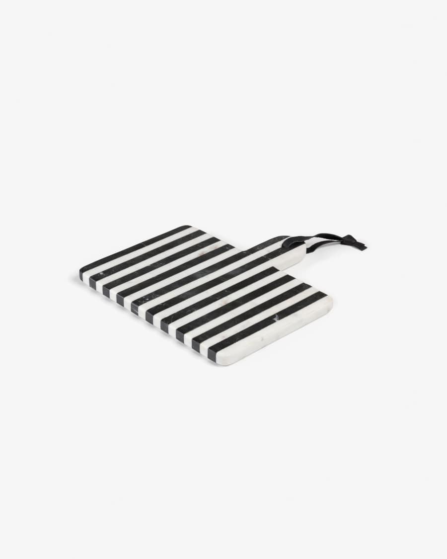 Bergman rectangular chopping board black and white marble