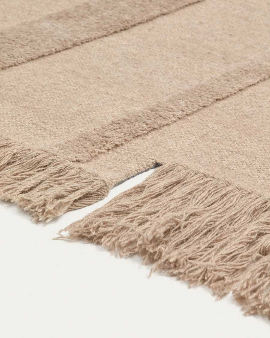 Carinae wool and cotton rug in brown, 160 x 230 cm