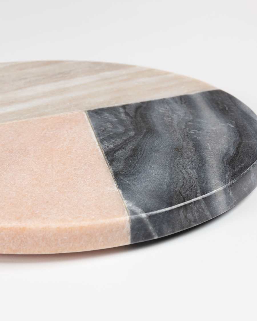 Dessous de plat rond Bradney marbre multicolore