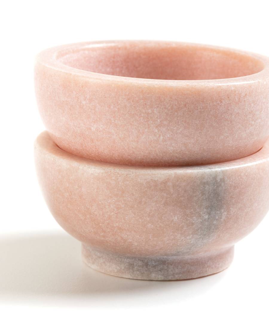 Callhan set 2 bowls pink marble