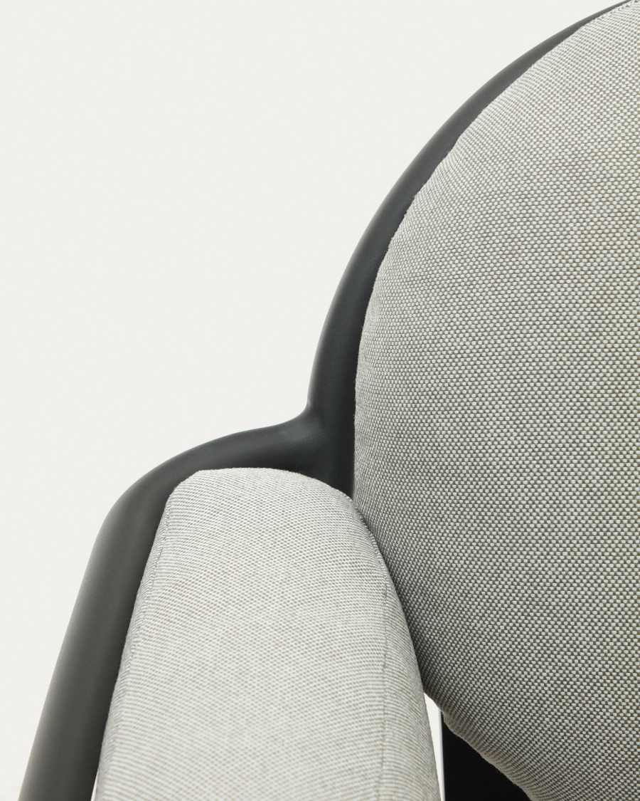 Joncols outdoor aluminium armchair with a powder coated grey finish