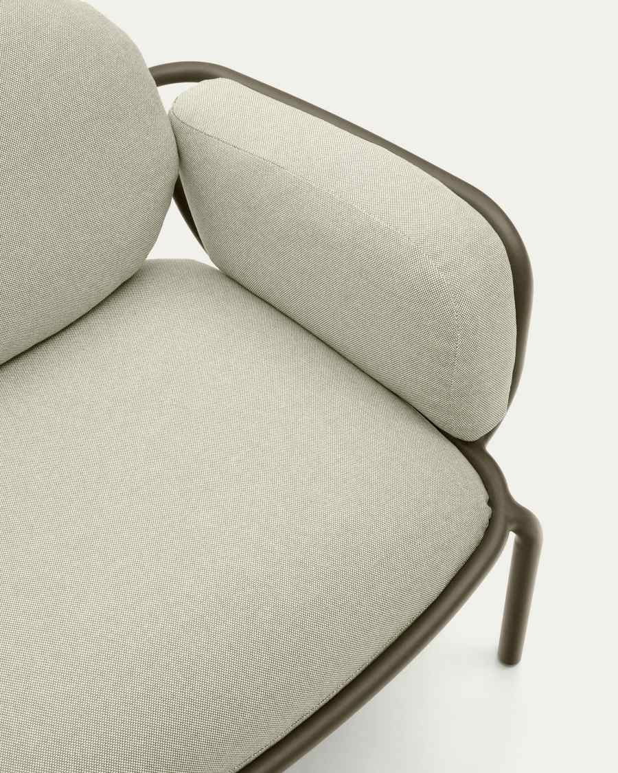 Joncols outdoor aluminium armchair with a powder coated green finish